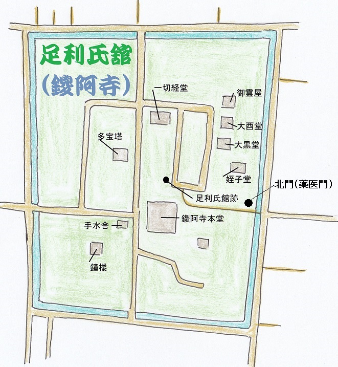 足利氏館の地図