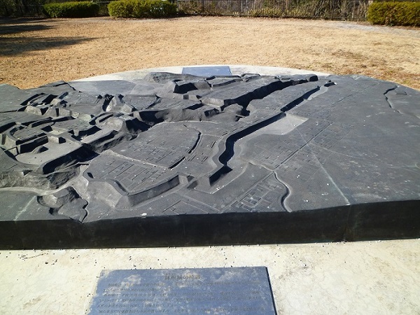 鉢形城復元地形模型の写真