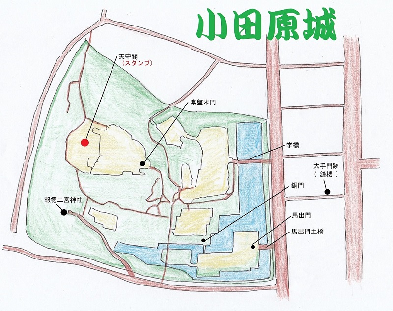 小田原城の地図