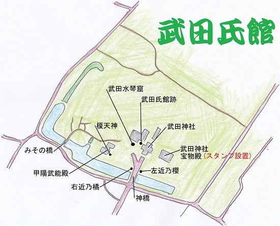 武田氏館の地図
