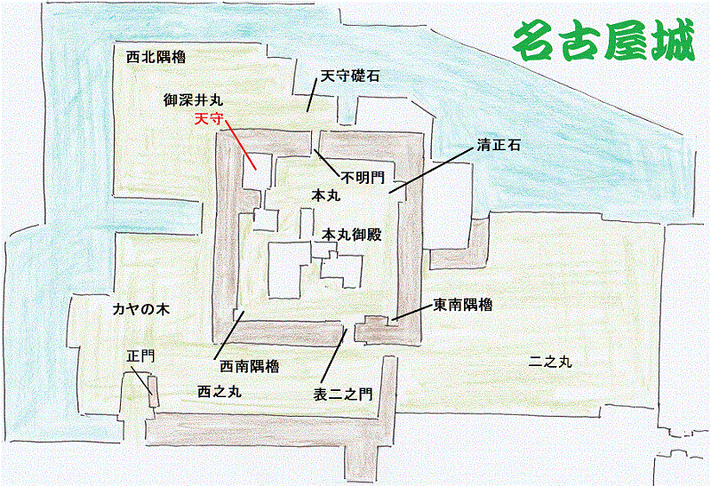 名古屋城の地図