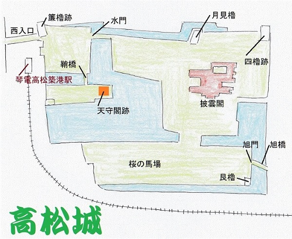 高松城の地図画像