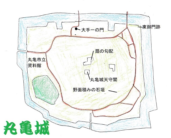 丸亀城の地図画像