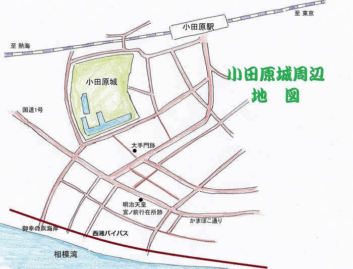 小田原城周辺地図