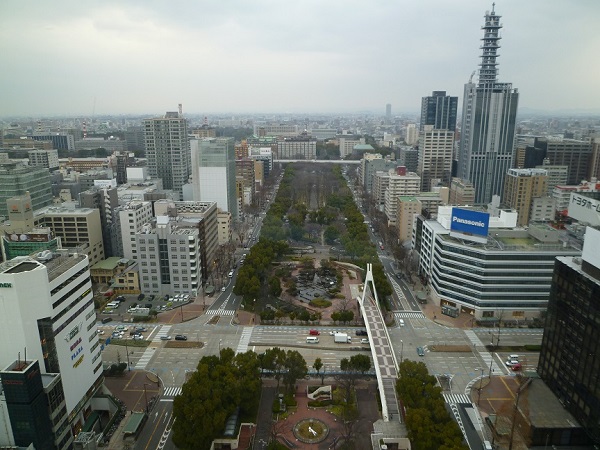 名古屋テレビ塔から見た久屋大通公園の写真