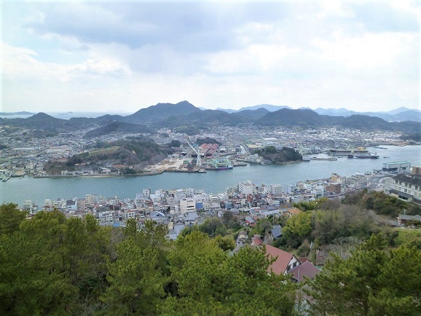 千光寺山から見た尾道水道の写真
