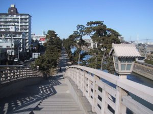 矢立橋から見た松並木