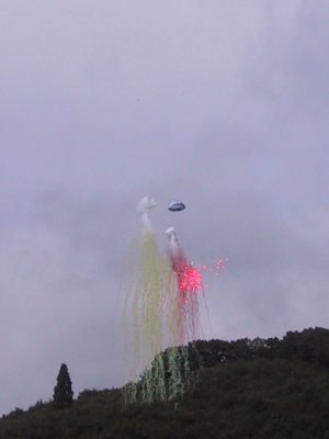 龍勢打ち上げの写真